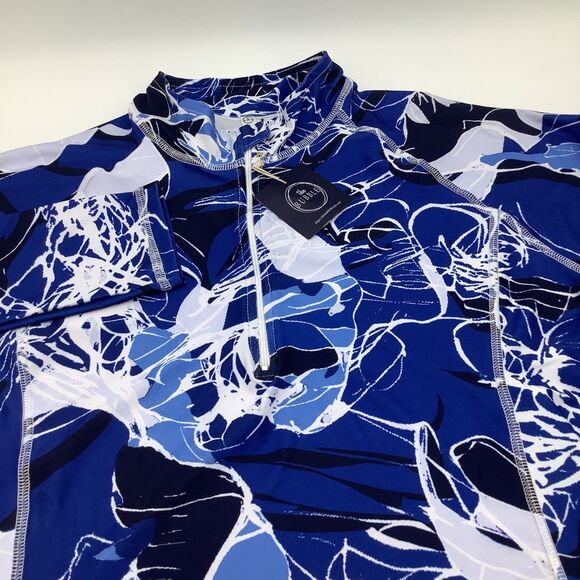 The Bubble Womens Hamilton Long Sleeve 1/4 Zip Pullover Blue Size Medium NWT‎ - Picture 1 of 10